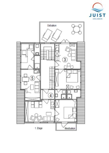 Haus Deichgraf 175 - Wohnung 5 Juist Exterior foto
